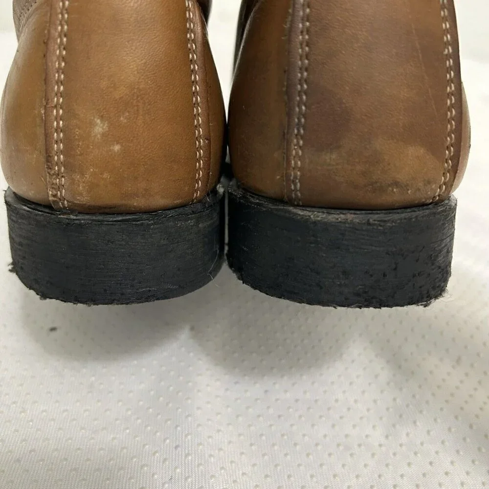 Vintage 90s Iron Age Men's Steel Toe Brown Lace Up Leather Chukka Work Boot Sz 8